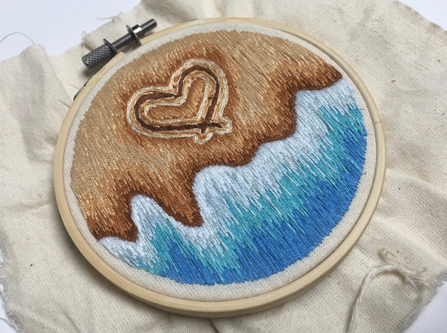 Hand Embroidery 'Drawing in the Sand' Kit