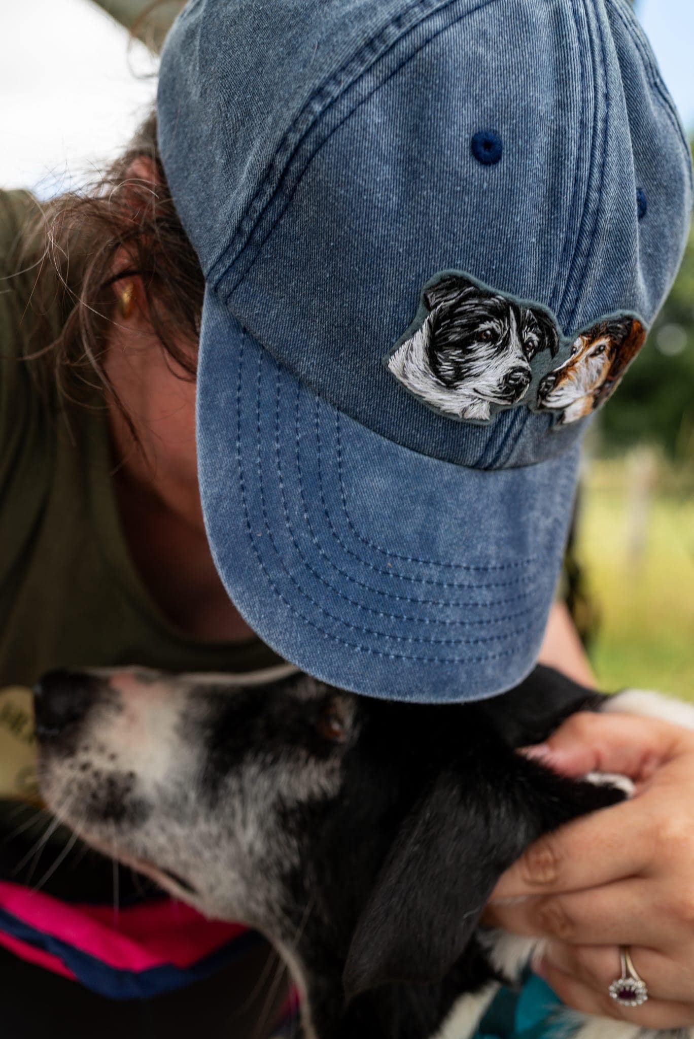 Hand Embroidered Pet Portrait Cap