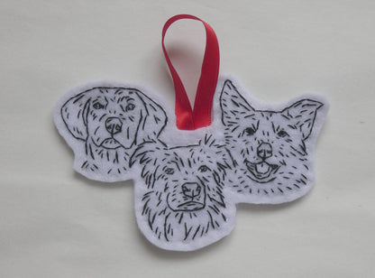 Outline Pet Portrait Bauble