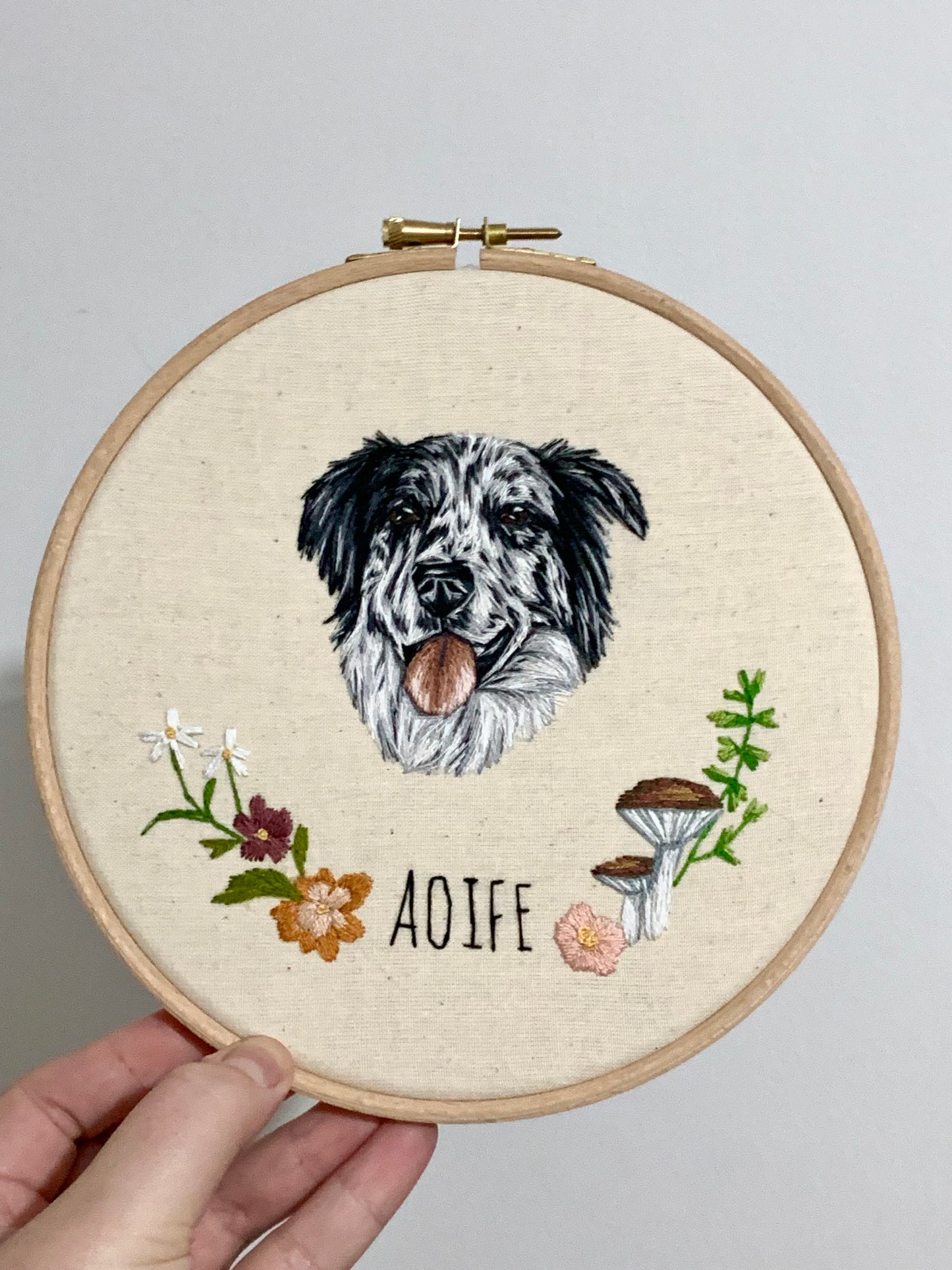 Hand Embroidered Pet Portrait
