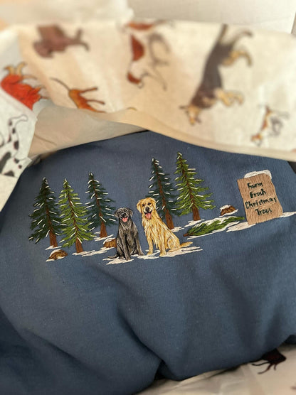 Christmas Tree Farm' Pet Portrait Sweater