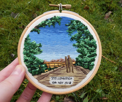 Hand Embroidered Landscape