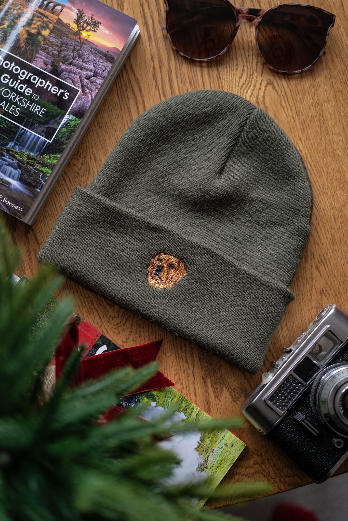 Hand Embroidered Pet Portrait Beanie