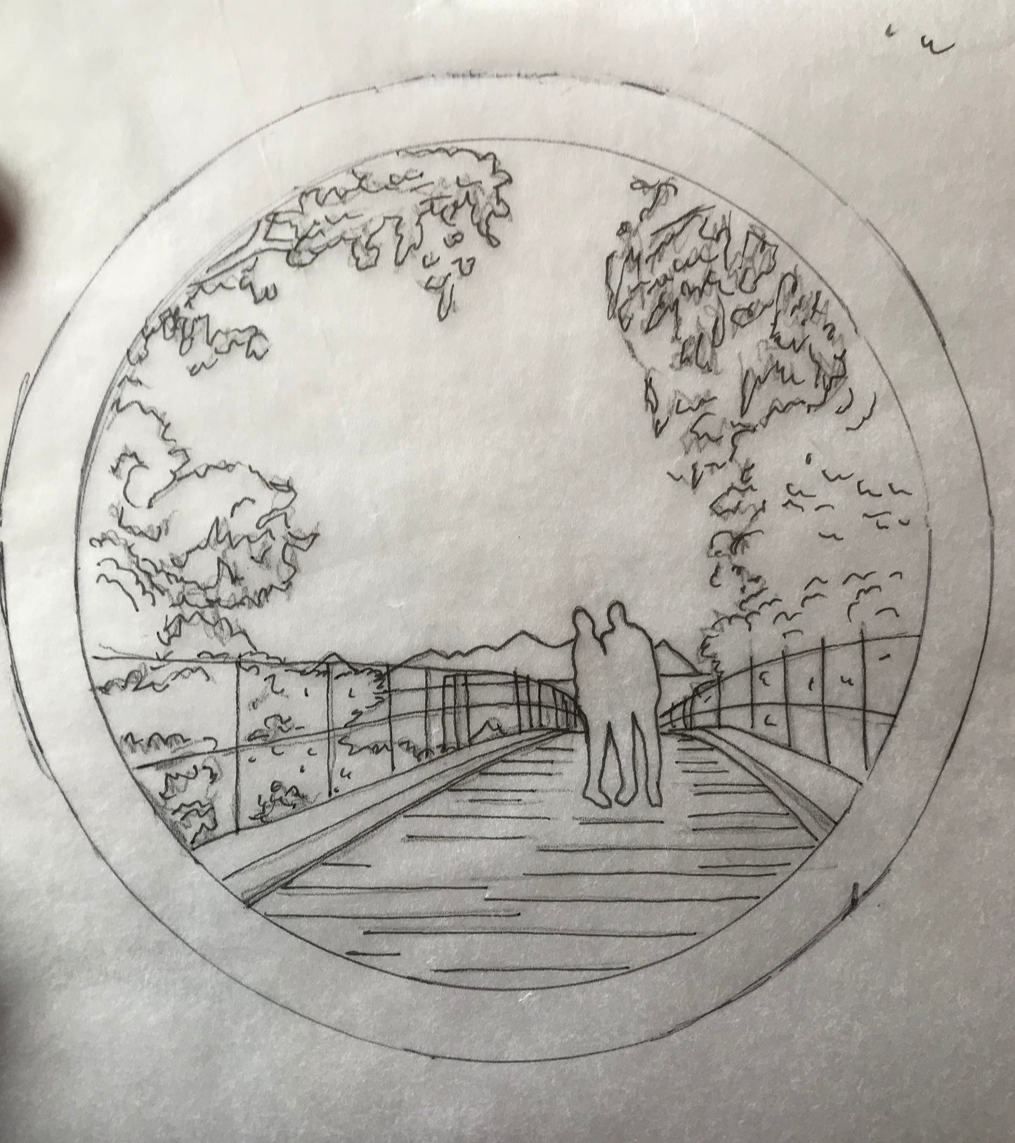 Hand Embroidered Landscape