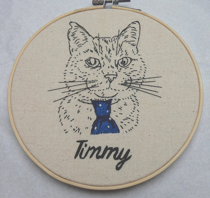 Personalised Pet Portrait Hand Embroidery Kit