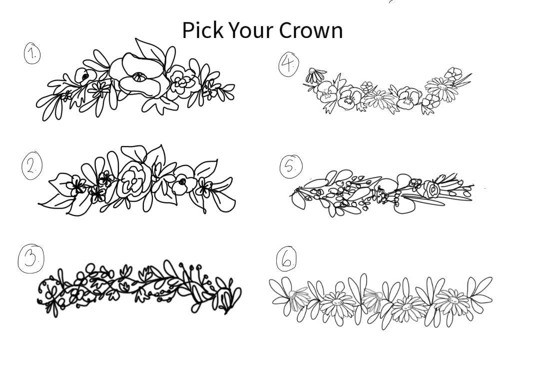 Flower Crown Pet Portrait T-shirt