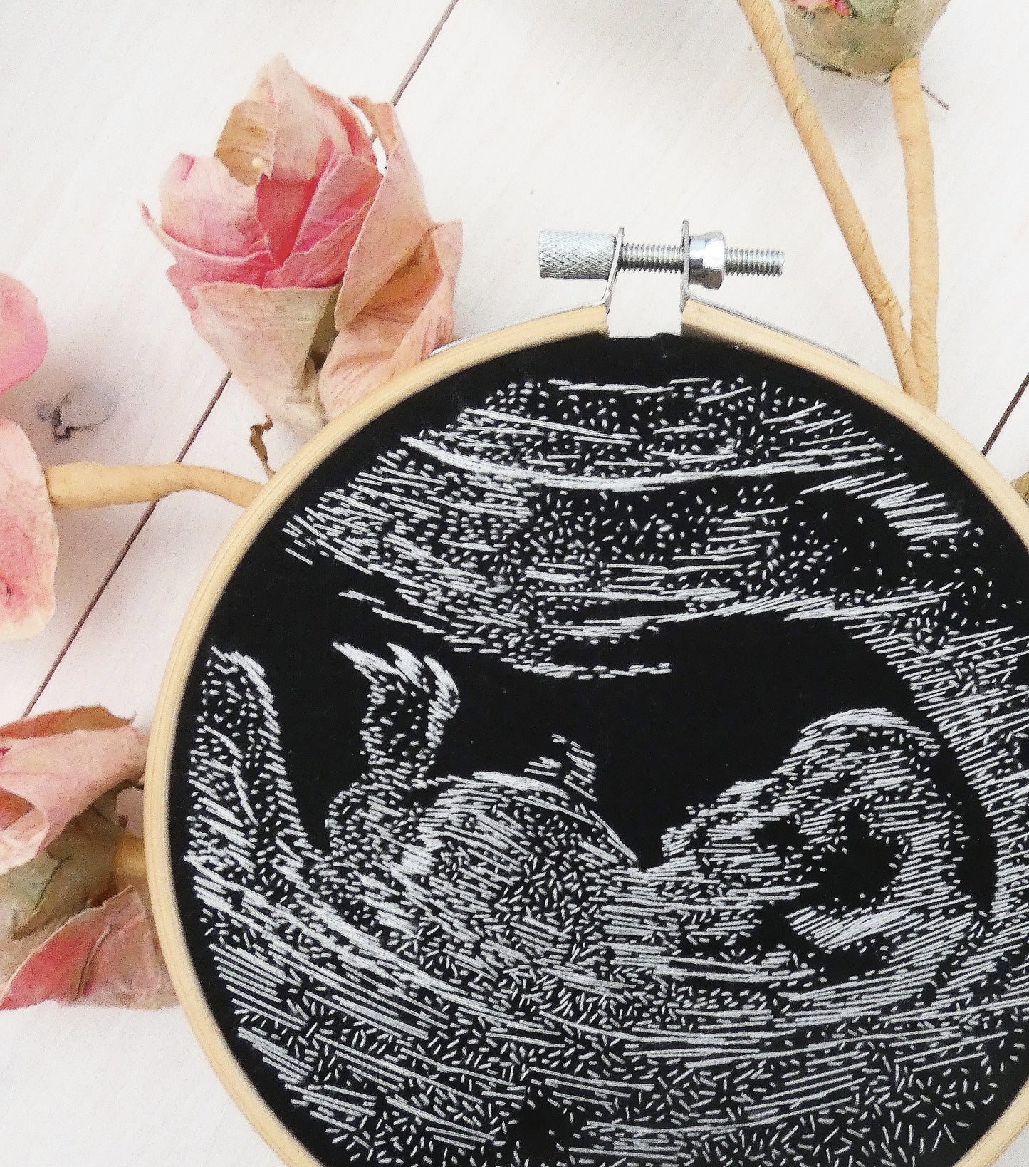 Hand Embroidered Ultrasound Keepsake
