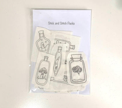 Potion Stick and Stitch Pack: Water Soluble Embroidery Designs