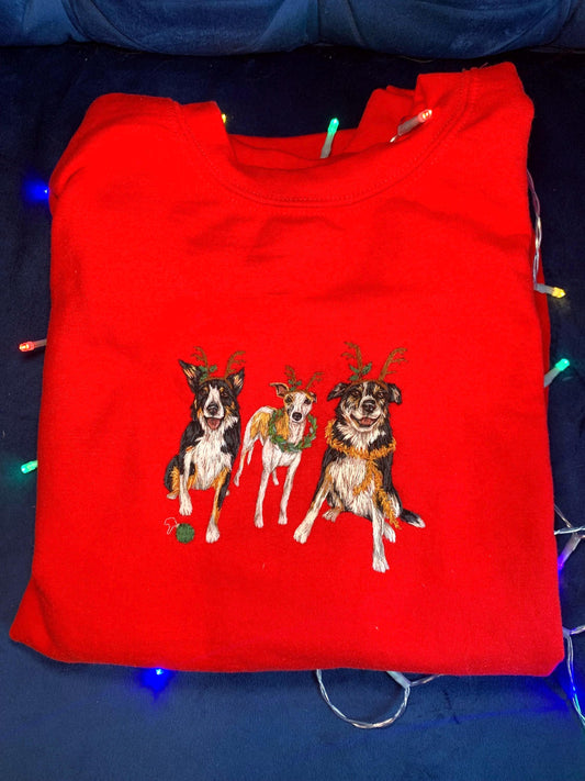 'Christmas Decorations' Pet Portrait Sweater