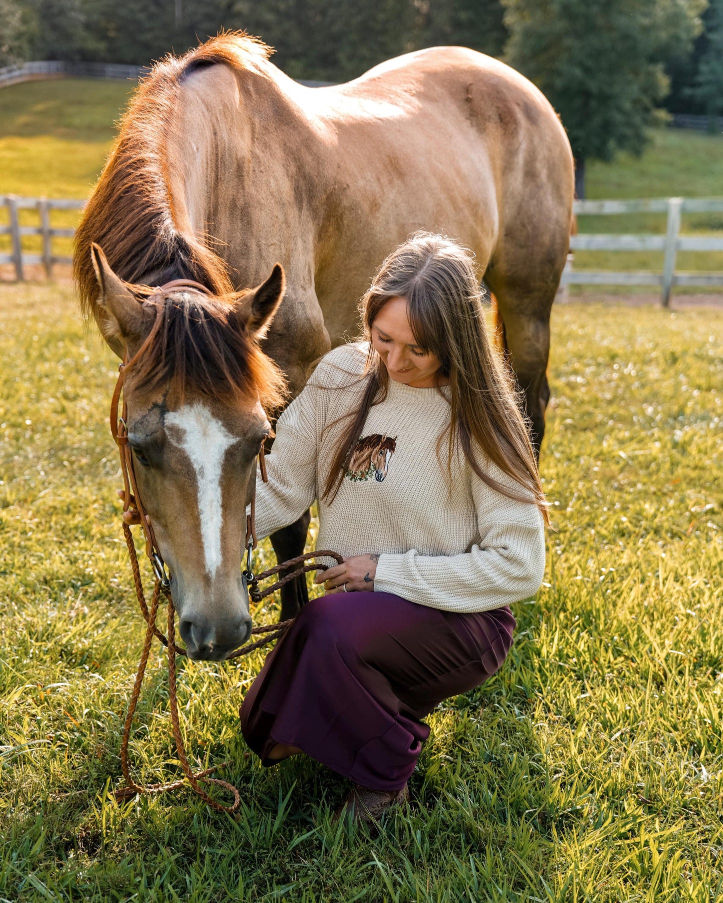 Wreath Pet Portrait Knitted Jumper