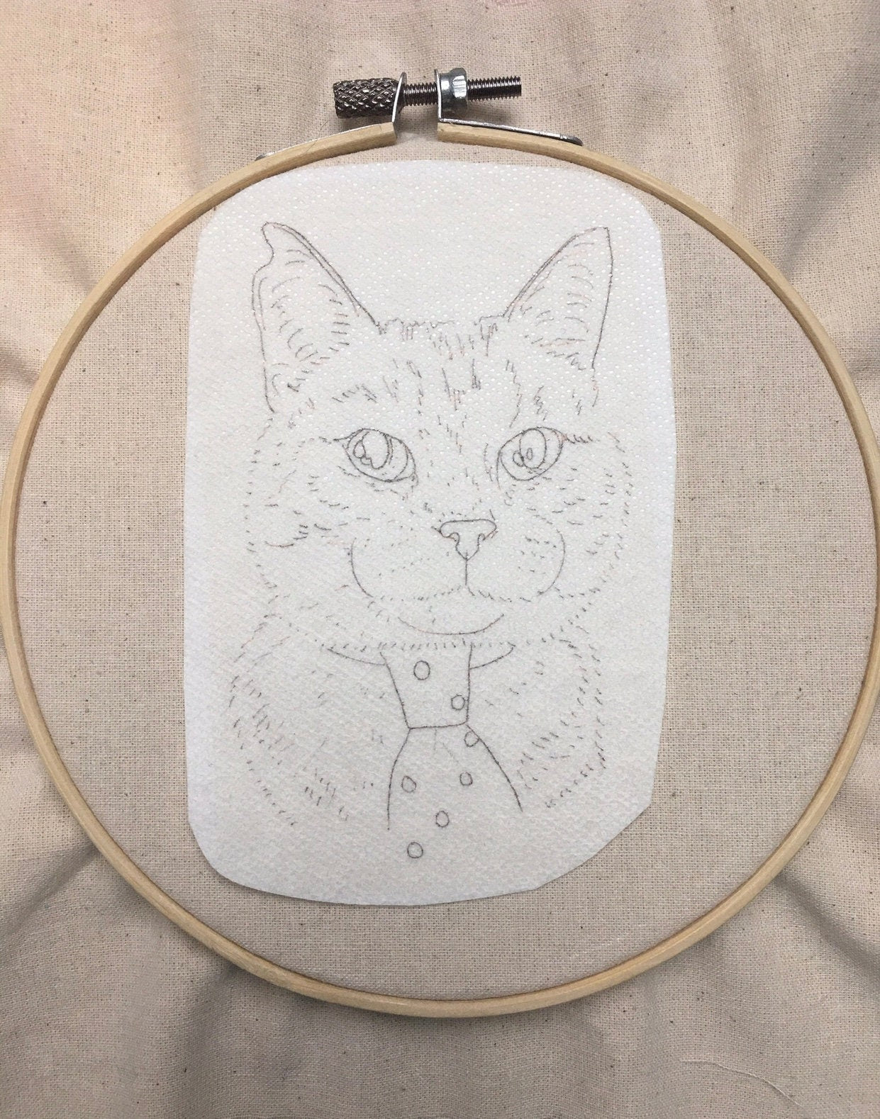 Personalised Pet Portrait Hand Embroidery Kit