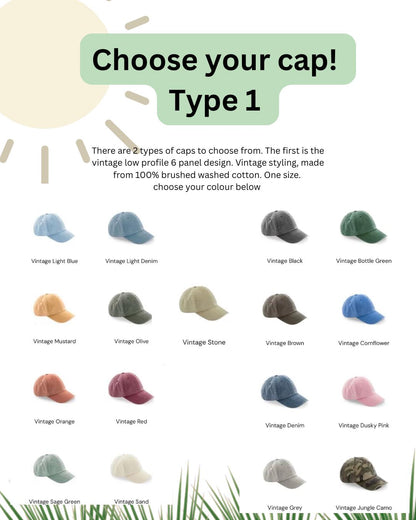 Hand Embroidered Pet Portrait Cap