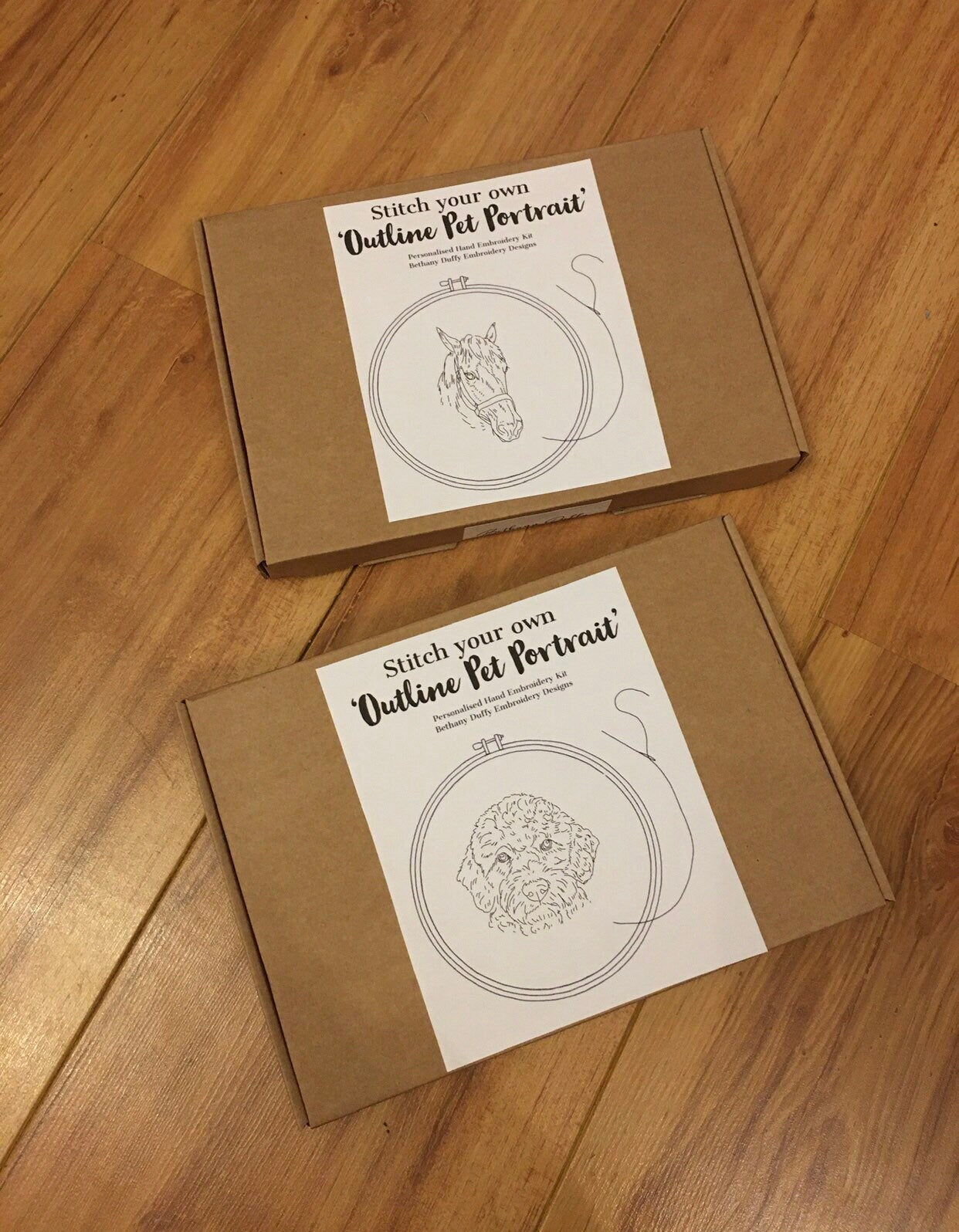 Personalised Pet Portrait Hand Embroidery Kit