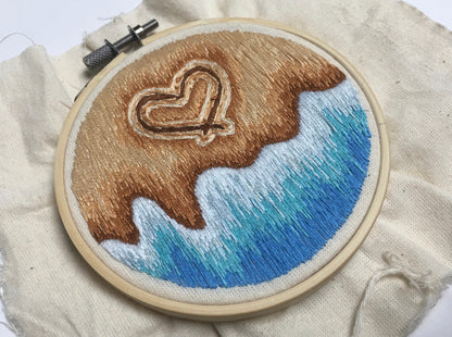 Hand Embroidery 'Drawing in the Sand' Kit