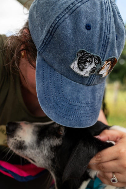 Hand Embroidered Pet Portrait Cap