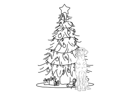 'Christmas Tree' Pet Portrait Sweater