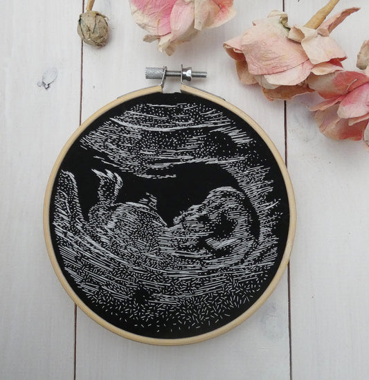 Hand Embroidered Ultrasound Keepsake