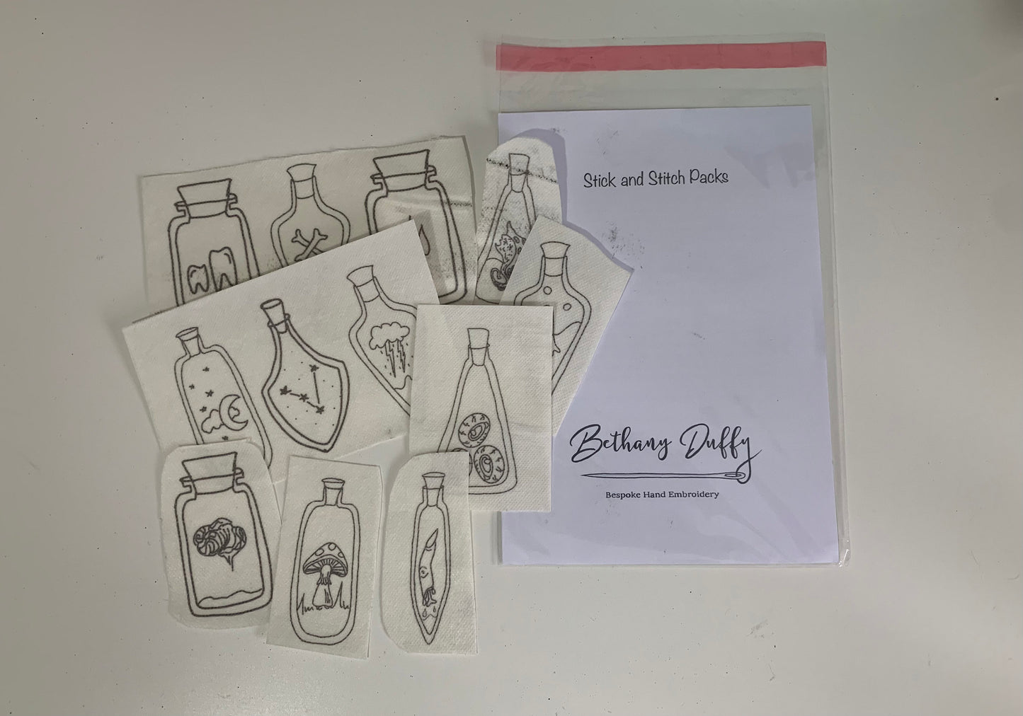 Potion Stick and Stitch Pack: Water Soluble Embroidery Designs