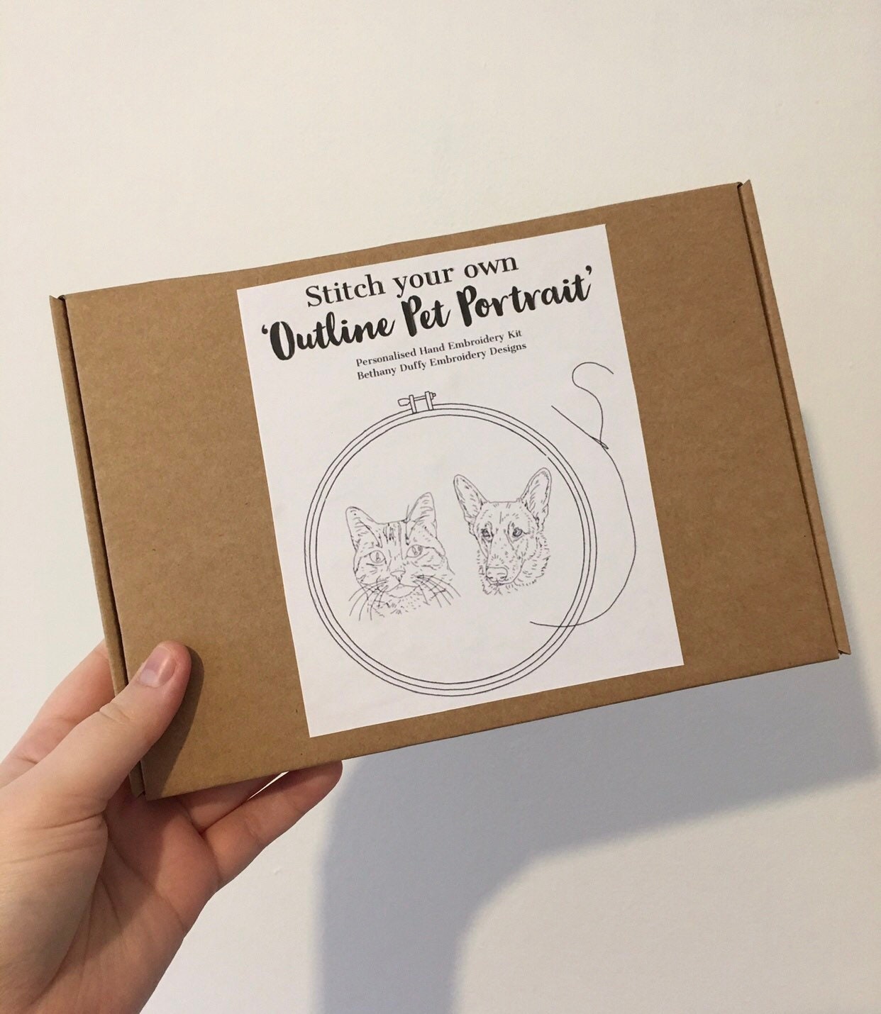 Personalised Pet Portrait Hand Embroidery Kit