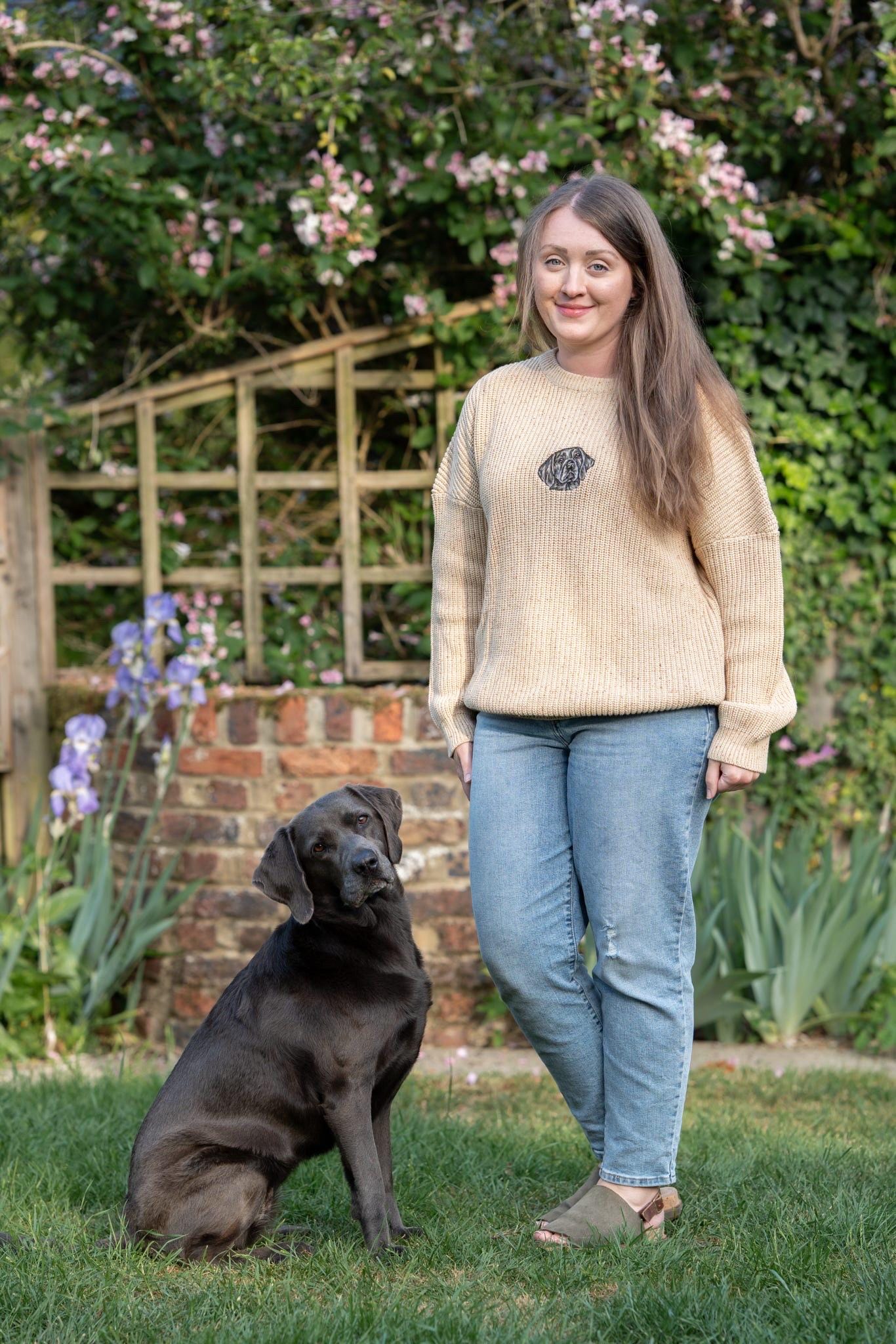 Hand Embroidered Pet Portrait Chunky Knit Jumper