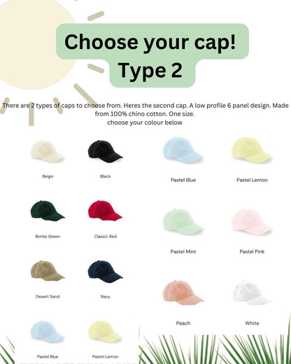 Hand Embroidered Pet Portrait Cap