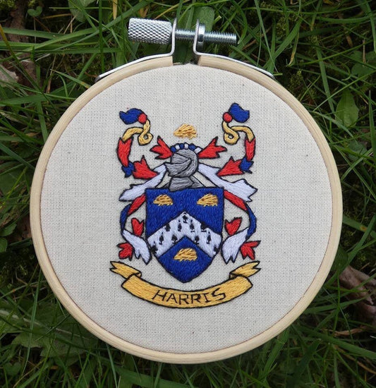 Hand Embroidered Family Crest