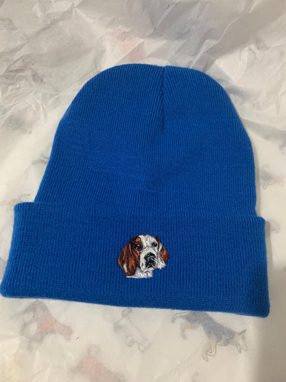 Hand Embroidered Pet Portrait Beanie