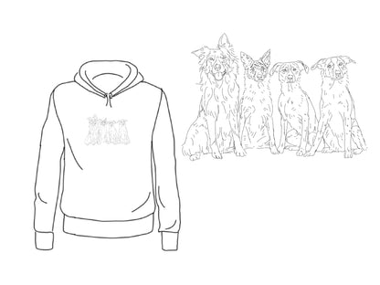 Full Body Pet Portrait Sweater or Hoodie