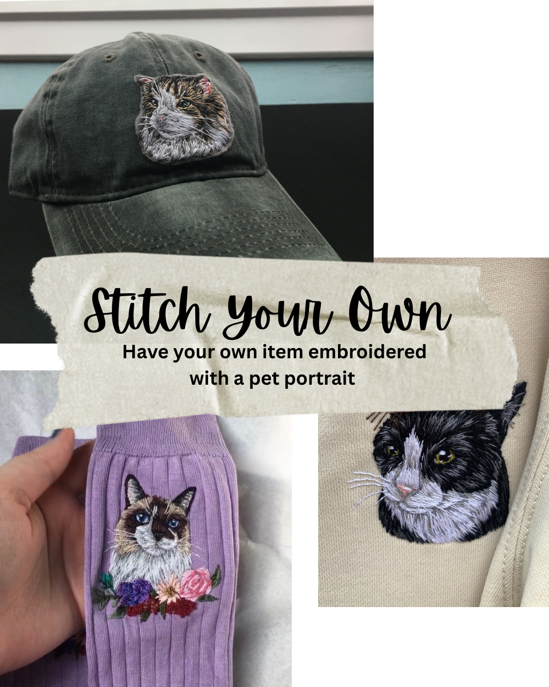 ‘Stitch your item’ pet portrait -custom slots