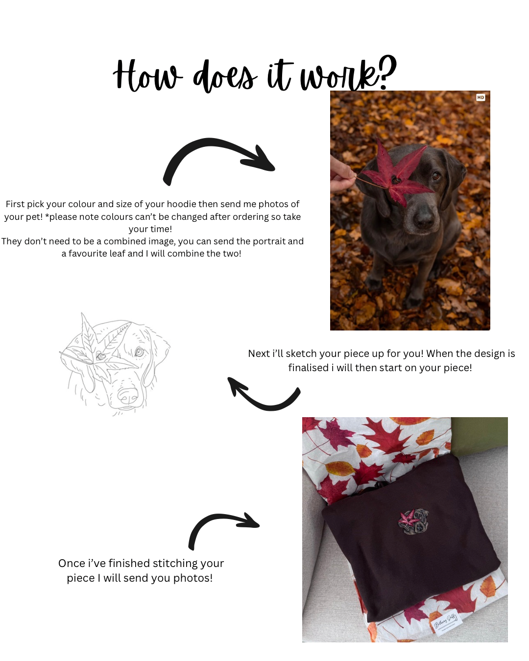 Autumn Leaf Pet Portrait Hoodie