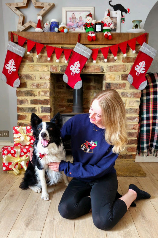 'Sleigh Ride' Pet Portrait Christmas Jumper
