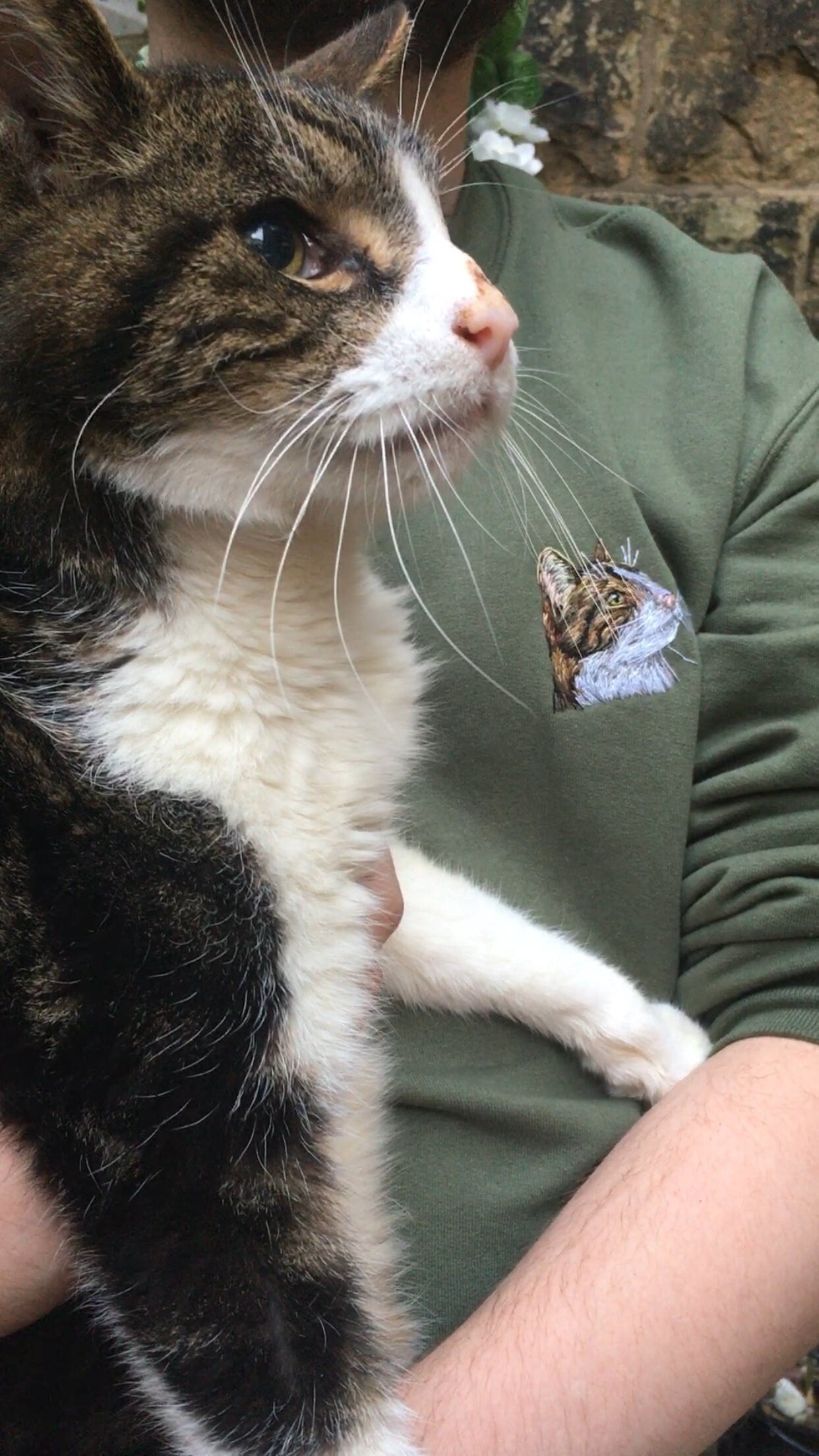 Hand Embroidered Pet Portrait Sweatshirt