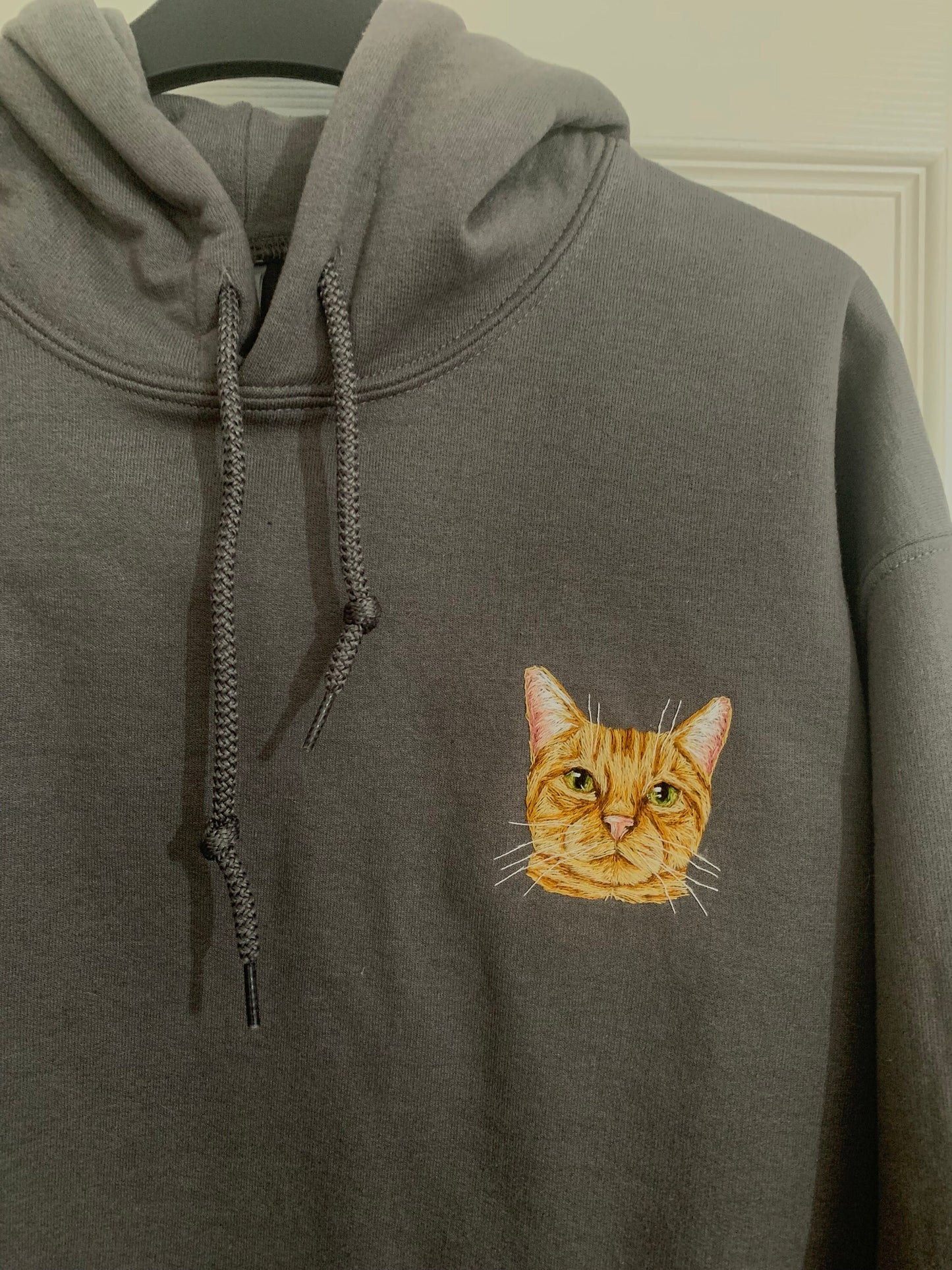 Hand Embroidered Pet Portrait Hoodie