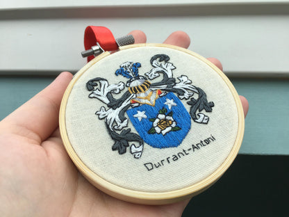 Hand Embroidered Family Crest