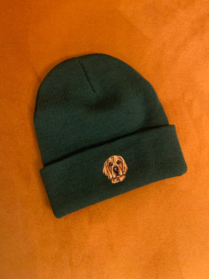 Hand Embroidered Pet Portrait Beanie