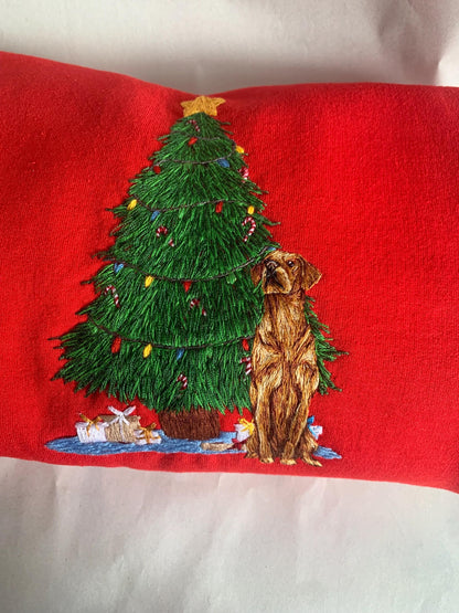 'Christmas Tree' Pet Portrait Sweater