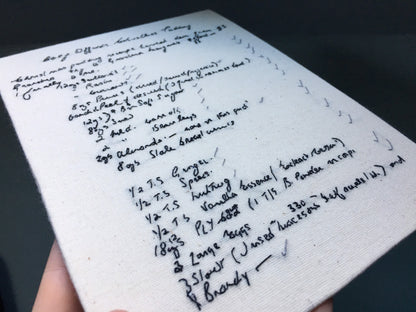 Hand Embroidered Handwriting Replica
