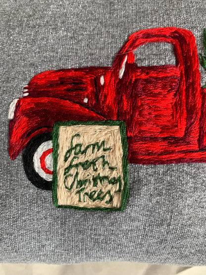 'Christmas Truck' Pet Portrait Sweater