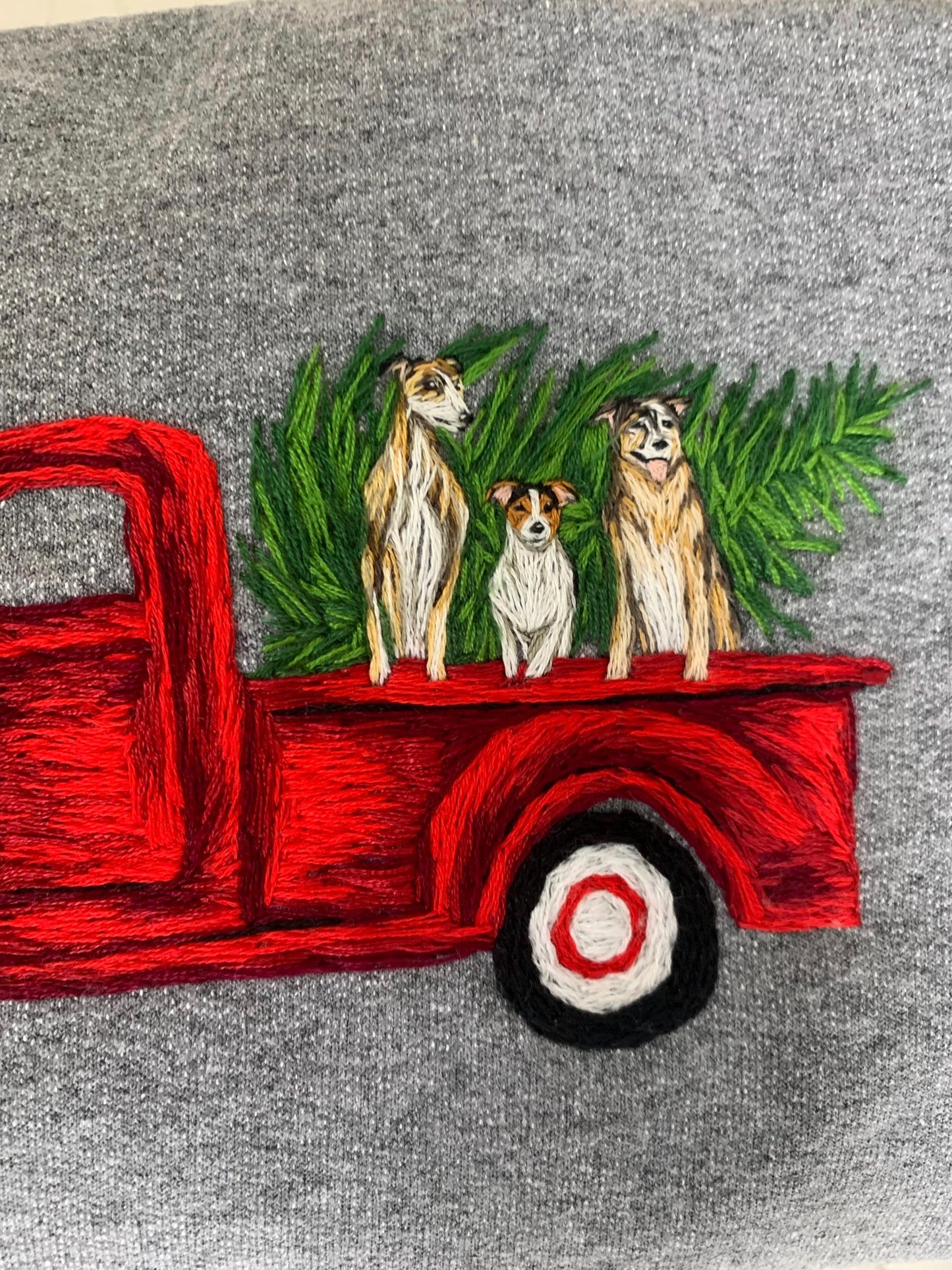 'Christmas Truck' Pet Portrait Sweater