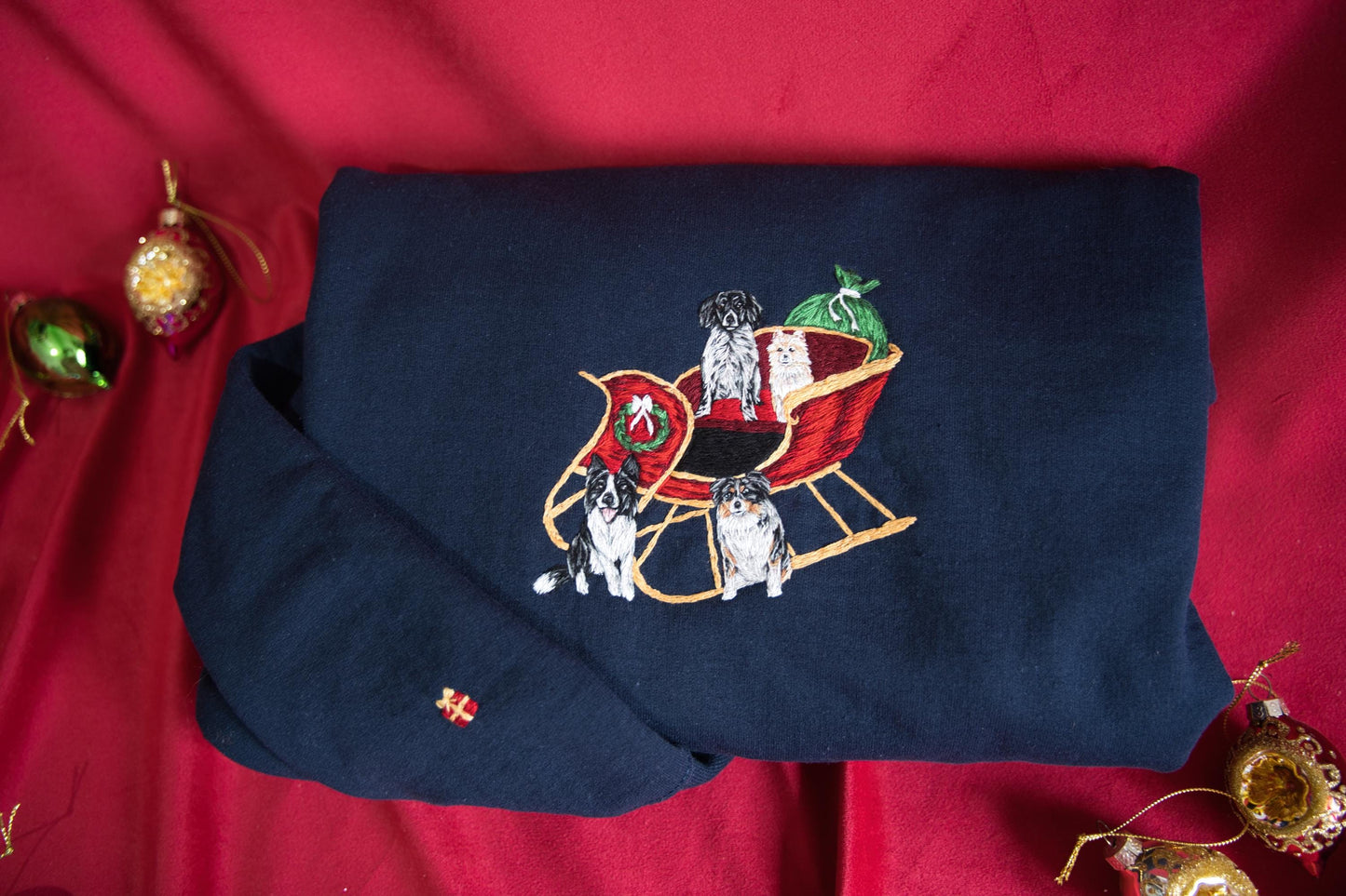 'Sleigh Ride' Pet Portrait Christmas Jumper