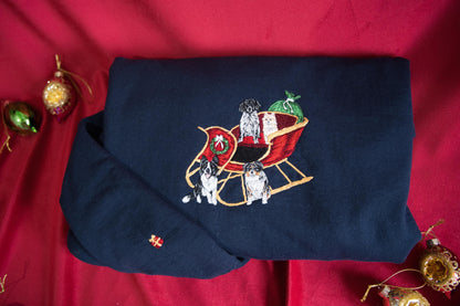 'Sleigh Ride' Pet Portrait Christmas Jumper