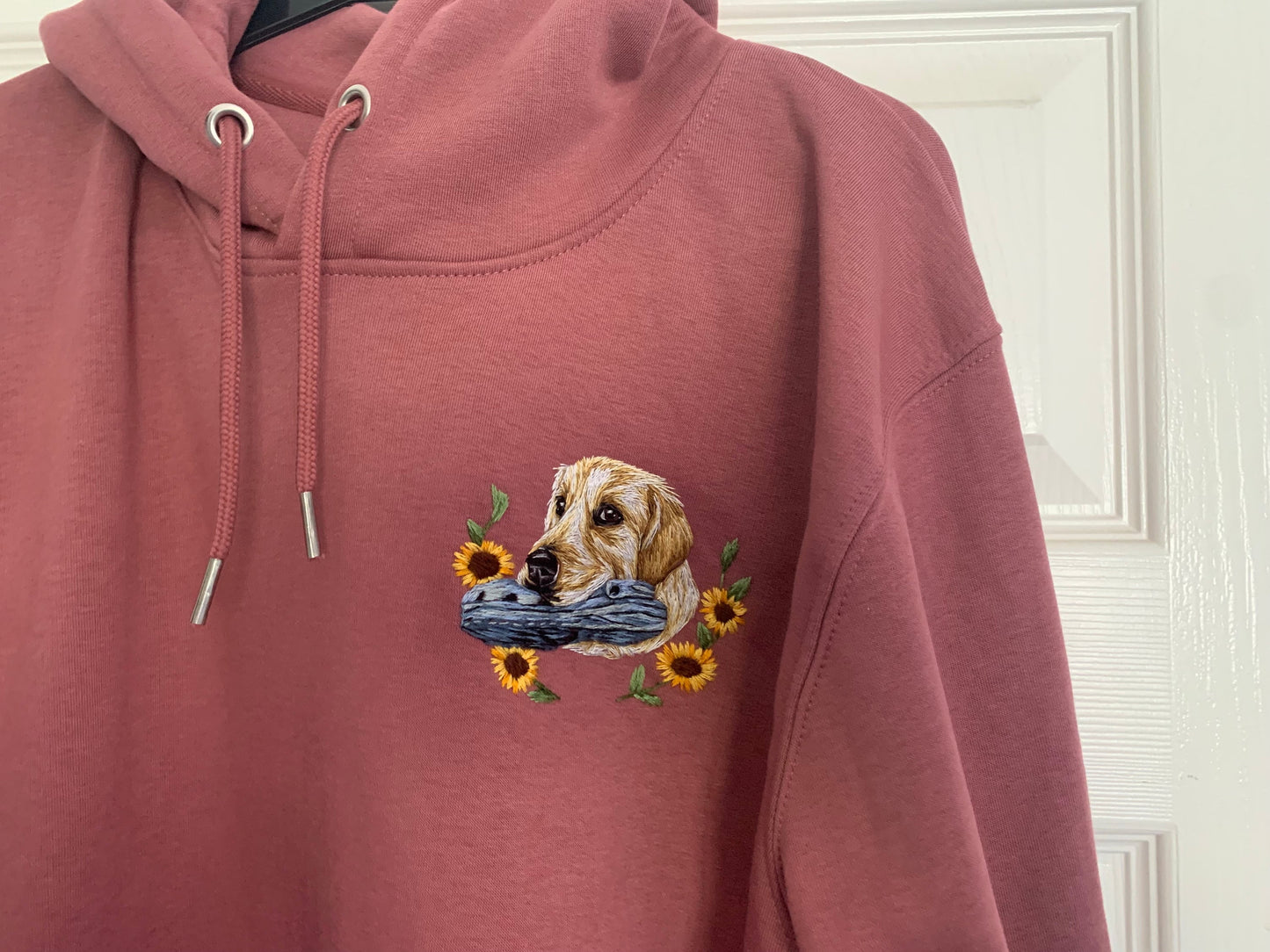 Hand Embroidered Pet Portrait Hoodie