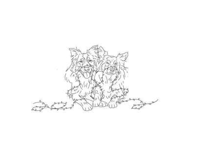 'Christmas Lights' Pet Portrait Sweatshirt