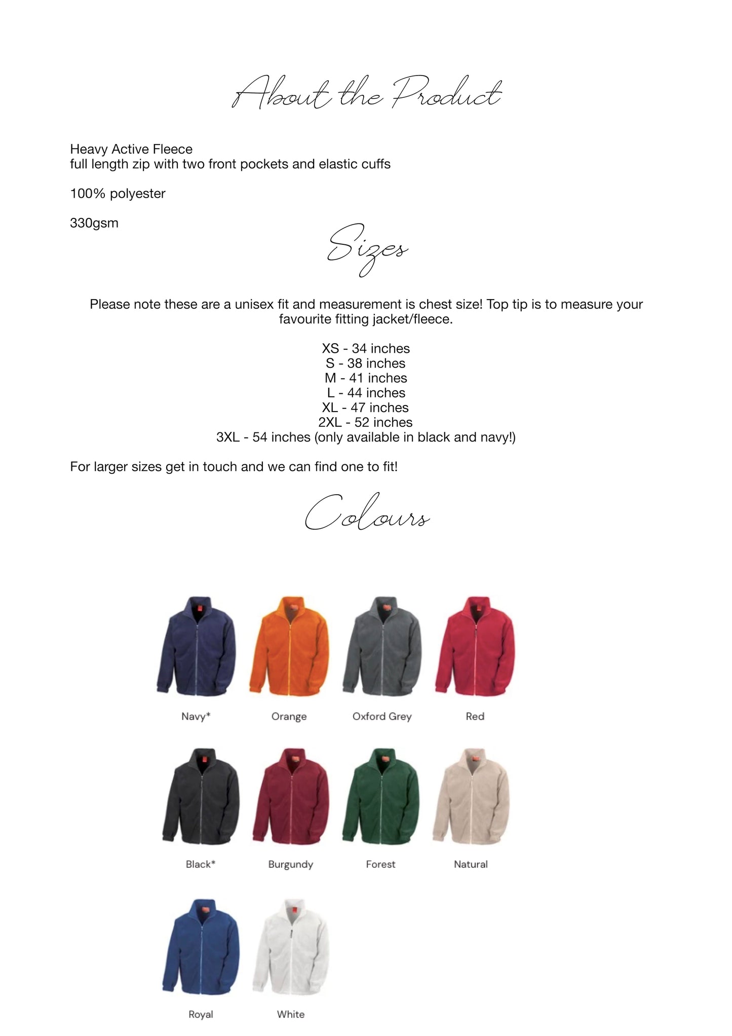 Hand Embroidered Pet Portrait Fleece (full zip)