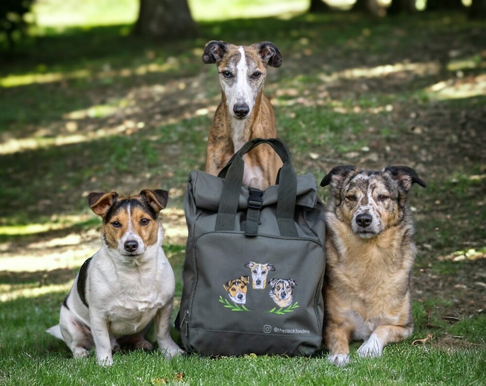 Hand Embroidered Pet Portrait Backpack